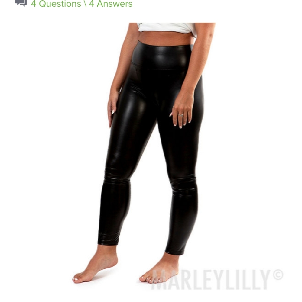 Faux leather leggings